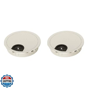 Skweawert 2 Pack Desk Grommet 2-3/8 Inch 60mm, Zinc Alloy Computer Desk Wire - Picture 1 of 5