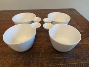 Front Of The House White Porcelain Handled Soup Bowls Set Of 4 - Foto 1 di 6
