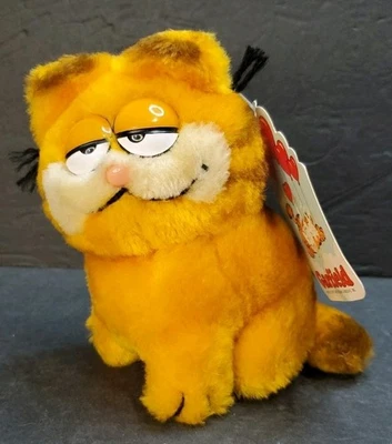 Vintage Garfield Plush Cat 1981 Dakin 5.5” Orange Stuffed Animal Retro  - Image 1 of 4