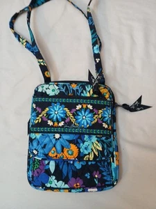 Vera Bradley Crossbody Blue Floral Purse P1 - Picture 1 of 8