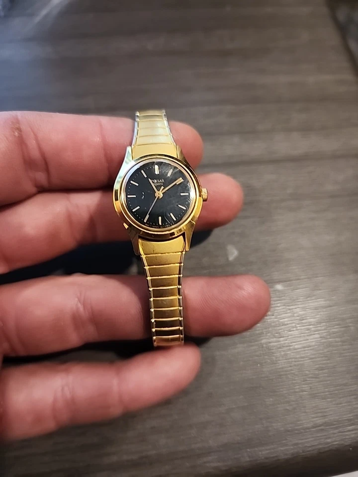 Pulsar Ladies Everyday Quartz Watch Round Gold Tone Stretch Band New Battery - Image 1 of 1