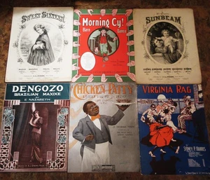 Lot 81- 2 African-American Rags, 1 March, 1 Maxixe, 1 Waltz 1872 - 1914 Rarities - Picture 1 of 11