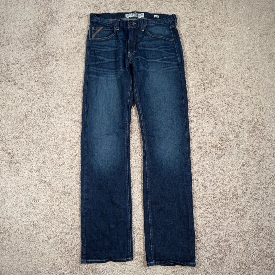 Pantalones de mezclilla Ariat M5 para hombre 32X36 azul legado ajustados pierna recta calce recto Foto 1 de 4