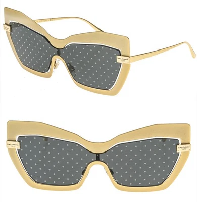 Óculos de sol DOLCE & GABBANA DG2224 LOGOTIPO PLACA DG 2224 ponto dourado espelho angular - Imagem 1 de 4