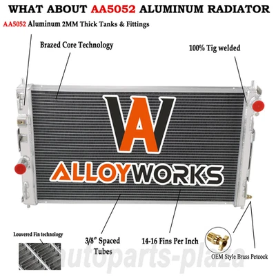 2 Row Radiator Fits 2007-2017 Jeep Compass Dodge Caliber 2.4L 2.7L/3.5L 3.6L V6 Foto 1 de 4