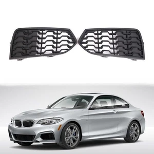 For BMW F22 2013-2017 Front Bumper Lower Fog Light Grille Cover Matte Black 2PCS - Picture 1 of 8