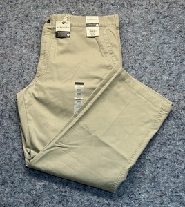 St John’s Bay Pants Men’s 42x32 Military Khaki Straight Fit Heritage Chino NEW - Picture 1 of 12