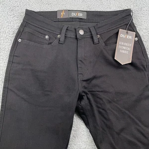 DU/ER Jeans Mens 31x32 Black L2X Relaxed Taper Performance Stretch Duer Denim - Picture 1 of 14