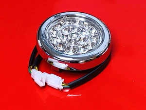 UNIDAD LUZ FRENO TRASERO LED CROMADA AJS MODENA & MILANO 50 - 125 2014 A 2021 - Imagen 1 de 3