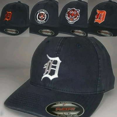 Detroit Tigers "FLEX FIT" CAP ⚾HAT ⚾CLASSIC MLB PATCH/LOGO ⚾3 SIZES 7 STYLES⚾NEW - Image 1 of 4