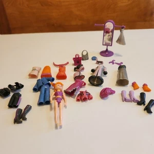 Vintage Polly Pocket Lea Wild Style Collection Mode mit Spiegel und Zubehör - Bild 1 von 18