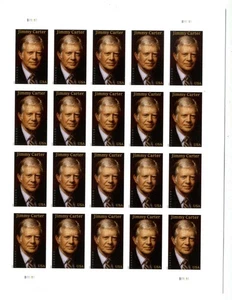 NDC 2025, Jimmy Carter Imperf Pane of 20 / Sheet without die cuts NDC - Picture 1 of 1