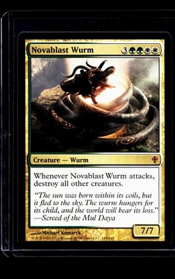 2010 MTG Magic The Gathering WWK Worldwake #119 Novablast Wurm LP - Image 1 of 2