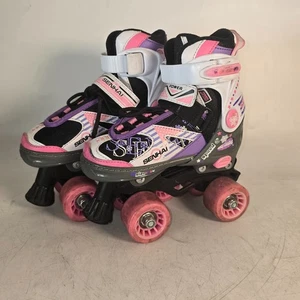 Power Adjustable Quad Roller Skates By Senhai- Size Small 29-32 (UK11 -13 kids) - Picture 1 of 7