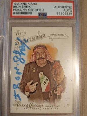 Iron Sheik 2014 Topps Allen Ginter #153 Autograph PSA DNA WWE WWF - Image 1 of 2