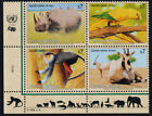 United Nations - Vienna 183a BL Block MNH Black Rhino, Langur, Oryx, Parrot