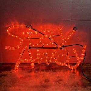 Vintage Lighting Sculpture “Stay Away” Lights Up Bright Red/Orange - Works Great - Picture 1 of 13