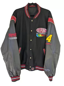 Jeff Gordon Dupont Wendejacke Nascar Wool Body & Leather Sleeves - Bild 1 von 9