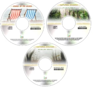 3X CD NATURAL SOUNDS HOWLING WINDS/RAIN FOREST/SEASIDE SOUNDS RELAXATION uk post - Picture 1 of 1