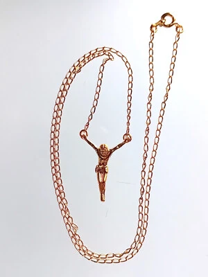 Impresionante Colgante Cristo de San Juan Chapado en Oro Salvador Dalí 21" Foto 1 de 4