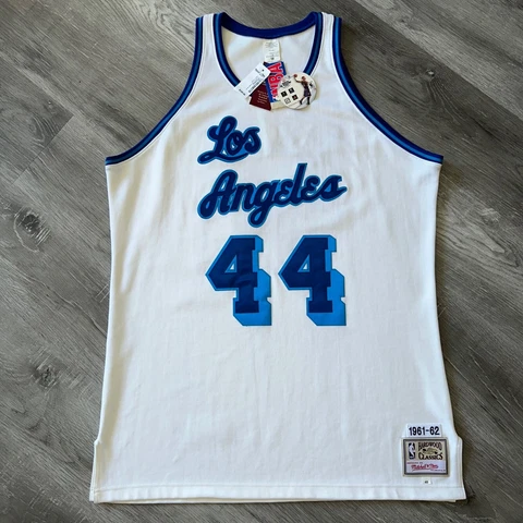 Authentic Jerry West Los Angeles Lakers Jersey 48 XL Mitchell & Ness Rare New Cover