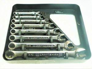 Craftsman Chrome Wrenchs Set of 8 Open & Box 12 Pt. Standard - Picture 1 of 4