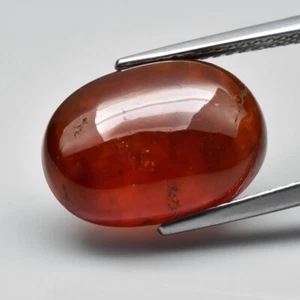 10.35ct 14.8x10.4mm Oval Cabochon Natural Orange Hessonite Garnet, Africa - Picture 1 of 4