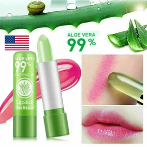 Aloe Vera Lip Gloss Lipstick Temperature Color Change Moisturizing Lips Balm - Picture 1 of 11