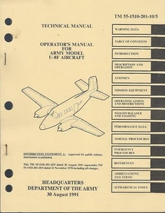 Historical book Army Model U-8F Aircraft, Operator - Imagen 1 de 1
