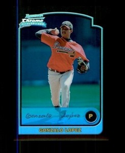  2003 Bowman Chrome Blue Refractors #250 Gonzalo Lopez (ref 101610)