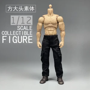 1/12 Scale Male Black Combat Pants Model for 6'' Figure - Picture 1 of 1