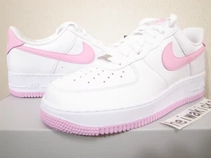 NIKE AIR FORCE 1 '07 WHITE/PINK RISE-WHITE FJ4146-101 US10 - Picture 1 of 9