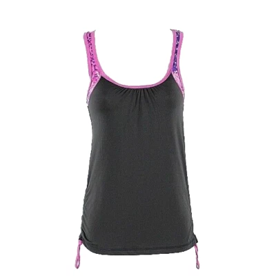 Top Aviva Talla S Negro Púrpura Multi Ajuste Acanalado Poliéster Spandex Ropa Activa Top Foto 1 de 4