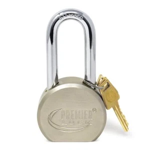 2-5/8 In. Premier Solid Steel Commercial Gate Keyed Padlock With Long Shackle 3 - Picture 1 of 12