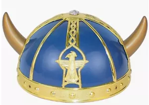 Viking Helmet - Blue/Gold - Costume Cosplay Accessory - Smaller Size - Picture 1 of 1