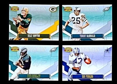 (4) 2008 Donruss Gridiron Gear PERFORMERS SP Lot (2 SILVER /250 & 2 GOLD /500) - Image 1 of 3