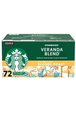 Starbucks Blonde Roast K-Cup Coffee Pods, Veranda Blend (72 ct.)