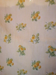 Laura Ashley Elgin vintage new fabric 1.6 yards rose stripe yellow 1998 - Picture 1 of 5