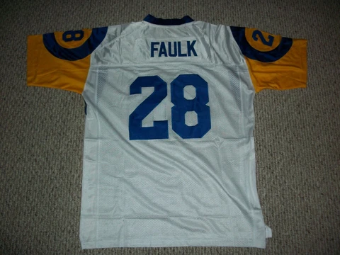 MARSHALL FAULK Unsigned Custom St. Louis White Sewn New Football Jersey Sz S-3XL Cover