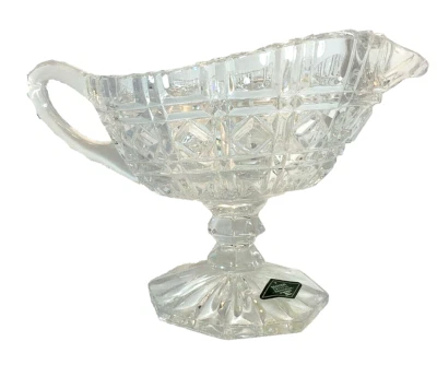 Crystal Gravy Boat Designed in Ireland 24%  Elegant Piece NEW - Image 1 of 3