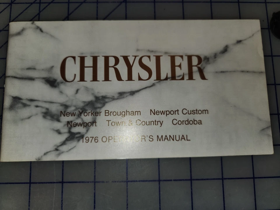 1976 Chrysler New Yorker Newport Town Country Cordoba Owners Manual Original - Image 1 of 1