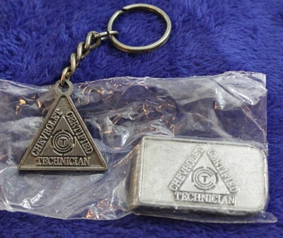 NOS Chevrolet Certified Technician Money Clip & Key Ring Chain Accessory In Box - Image 1 of 4