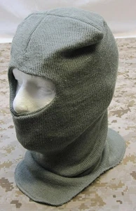 NEW MILITARY SKI MASK BALACLAVA HOOD FOLIAGE GREEN COLD WEATHER WOOL FACE COVER - Picture 1 of 6