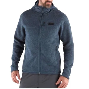 Suéter tejido con capucha cremallera completa Gordon Lyons THE NORTH FACE forrado de lana para hombre M azul - Imagen 1 de 14