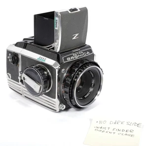 Bronica S2 6X6 camera w/ 75mm F2.8 lens Back + WLF #0883 TESTED **SOLD AS IS** - Picture 1 of 11