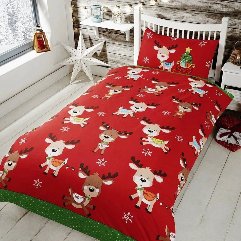 JUEGO FUNDA NÓRDICA RUDOLPH & FRIENDS RENO NAVIDAD - JUNIOR / PAQUETE, INDIVIDUAL Foto 1 de 1