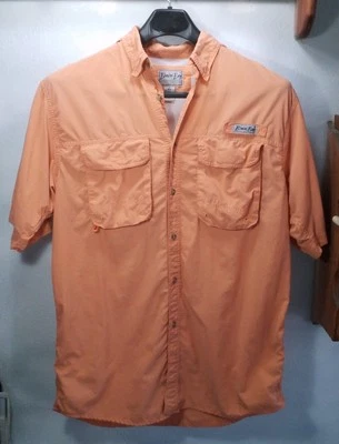 Bimini Bay Outfitters 男式 M 纽扣钓鱼户外衬衫通风网眼  — 第 1/4 张图片