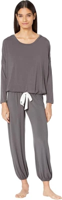 Eberjey GRAPHITE/IVORY Gisele Slouchy Pajama Set, US X-Small - Image 1 of 4
