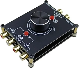 2-Way Stereo L/R RCA Switch Selector 2 in 1 2 ports switch(2 IN 1 OUT)  - Picture 1 of 7