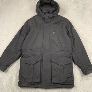 Abrigo Timberland Parka Para Hombre Grande Negro Largo Utilitario Impermeable Chaqueta Con Capucha - Imagen 1 de 15